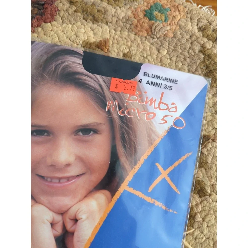 New Levante Italy STOCKINGS‎ CHILD SIZE Blue BluMarine Size 4 - 3/5 Years